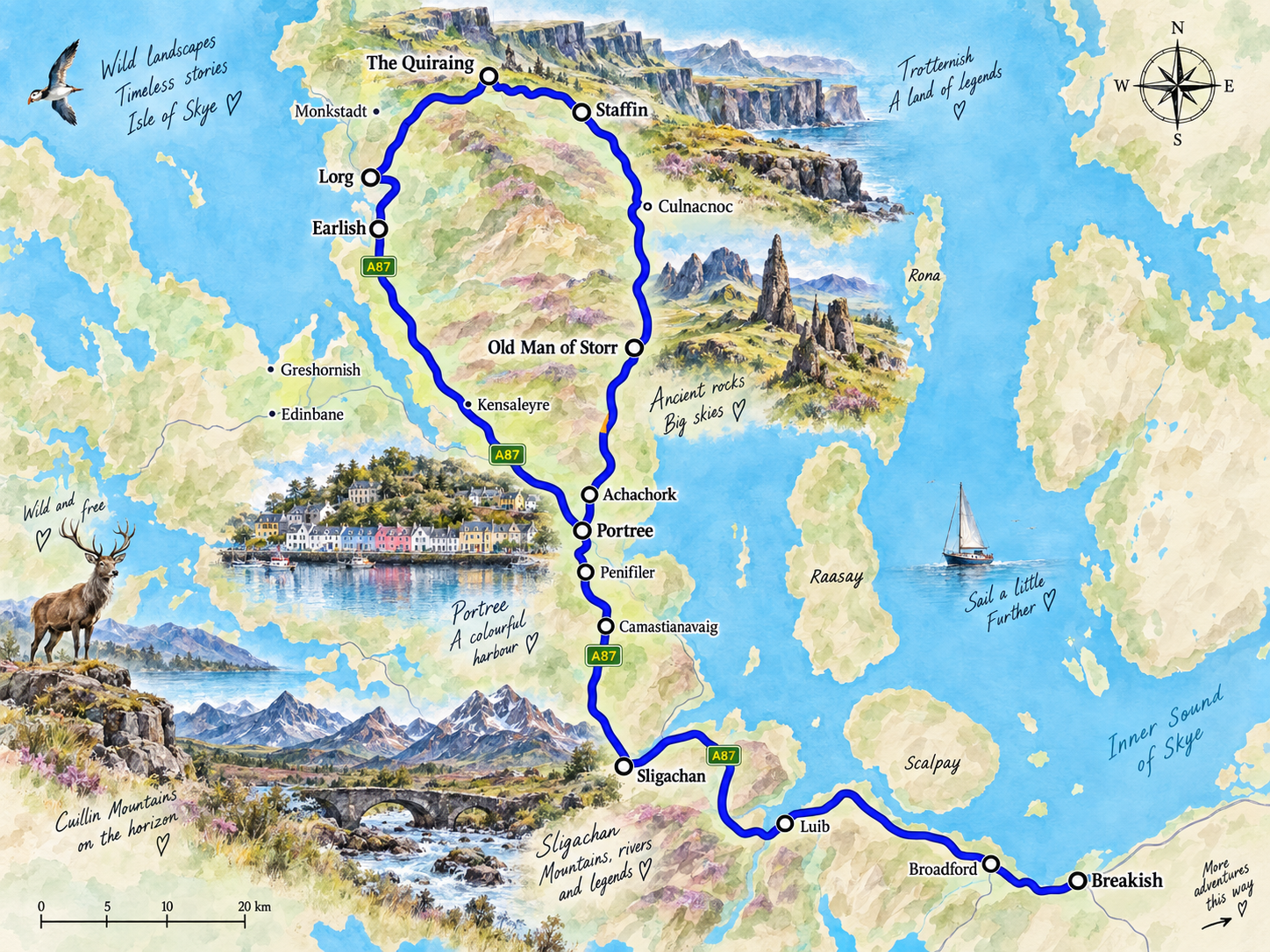 Today’s itinerary 5 sur l’île de Skye