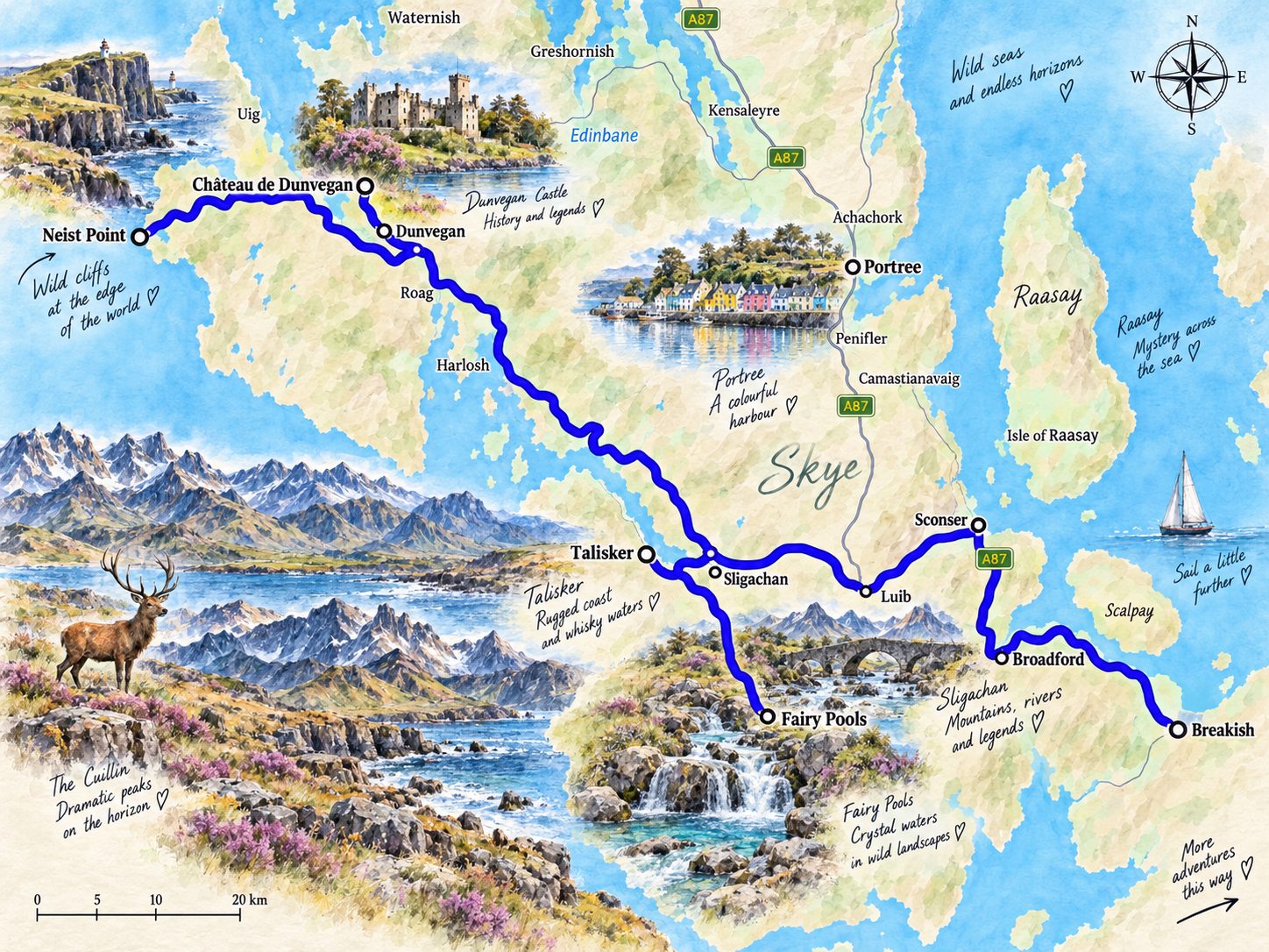 Today’s itinerary 6 sur l’île de Skye